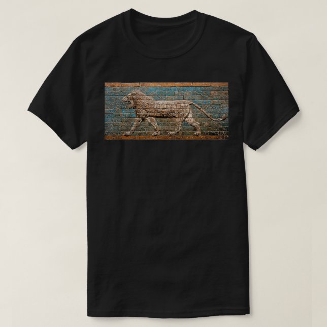 Striding Lion Art NeoBabylonian Periode T-Shirt (Design vorne)