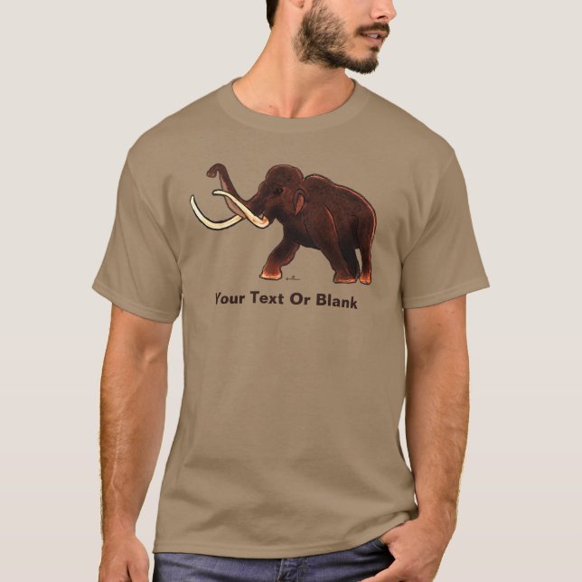 Striding Wooly Mammoth T-Shirt (Vorderseite)
