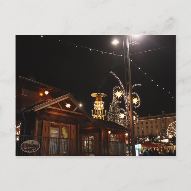 Striezelmarkt at Altmarkt in Dresden Postkarte (Vorderseite)