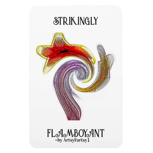 "Strikant Flamboyant" Flexibles Foto Magnet (Vertikal)