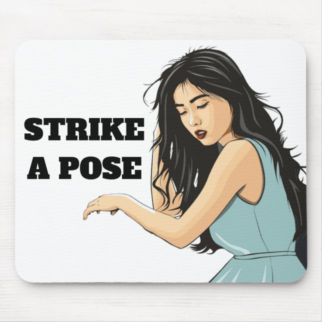 "STRIKE A POSE" ASIAN LADY MOUSEPAD (Vorne)