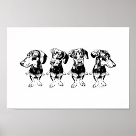 'Strike a Pose Dex' Flippy Ear Dex Art Print Poster
