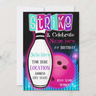 Strike Birthday card Einladung