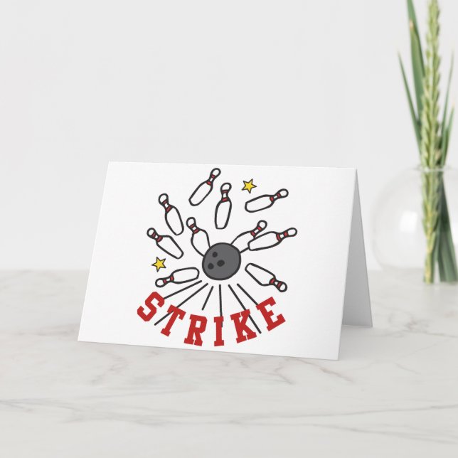 Strike Bowling Karte (Vorderseite)