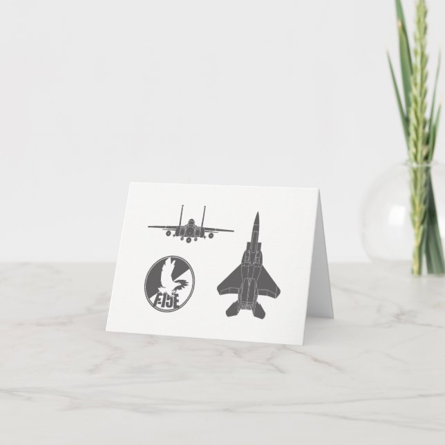 Strike Eagle Jet Night and Day Note Card Karte (Vorderseite)