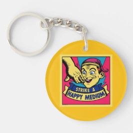 Strike ein glückliches Medium Schlüsselanhänger