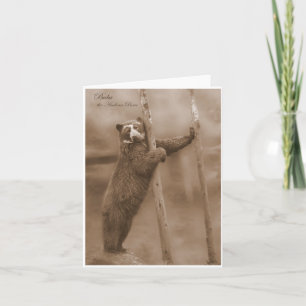 Strike eine Pose - Bubu, sepia notecard Karte