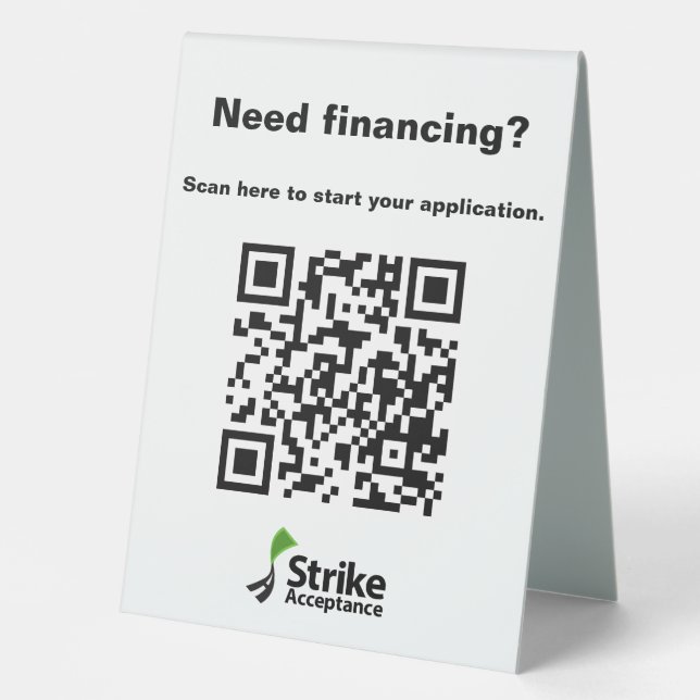 Strike Kiosk - Tafelzelt Tischaufsteller (Vorderseite)