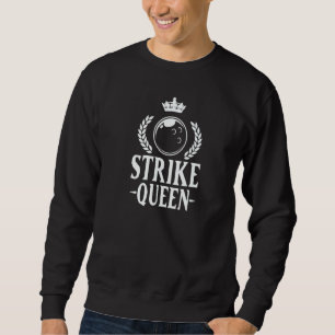 Strike-Königin Niedliche Bowling-Liga Mädchen Sweatshirt