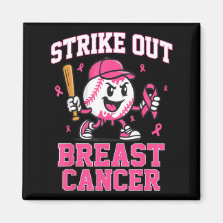 Strike Out Brustkrebs Baseball Eiscreme-Tropf Magnet