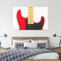 Strikende rote Gitarre -