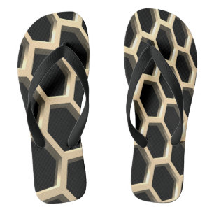 Strikendes Sechseckmuster-Design Flip Flops