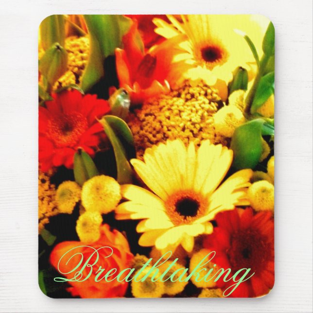 ♪☼✿Striking Gerbera Dasies Mauspad✿☼♪ Mousepad (Vorne)