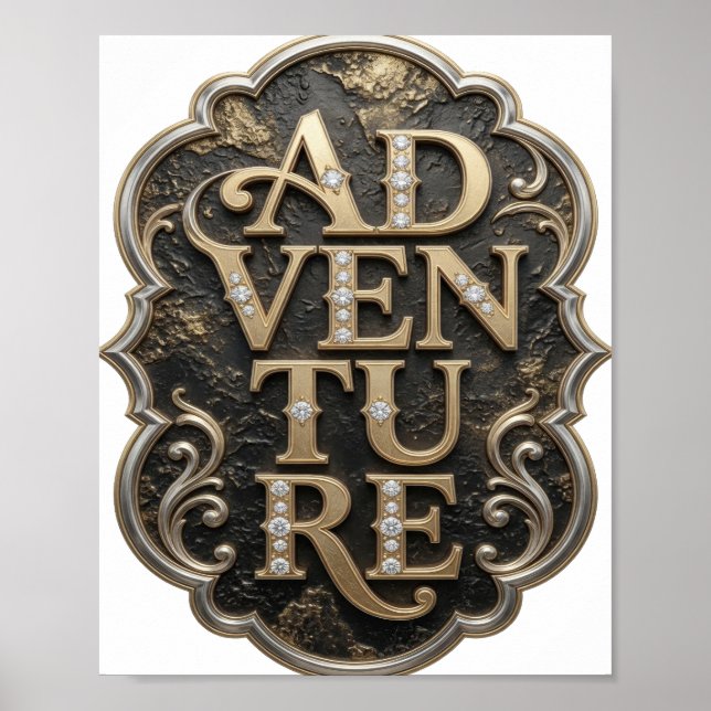 Striking Gold ABENTEUER Bold Design Poster (Vorne)
