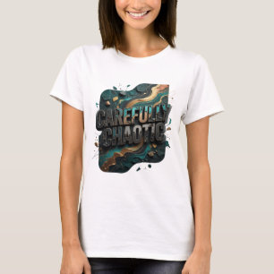 Striking Gold CAREFULLY CHAOTIC Statement T-Shirt