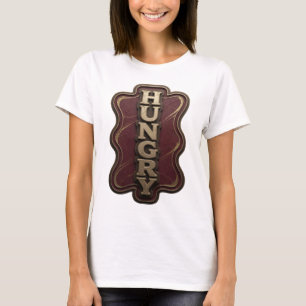 Striking Gold HUNGRY 3D-Textkunst T-Shirt