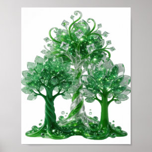 Striking Green GRÜNER GLASBAUM Poster