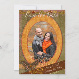 Striking Hochzeitsfoto im Herbst - Save the Date