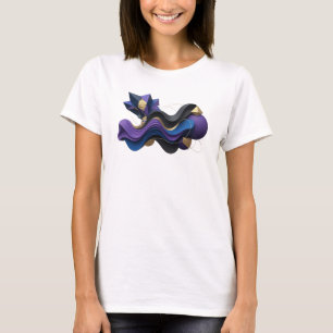 Striking Lila ABSTRACT ART Mode Druck T-Shirt
