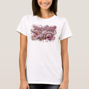 Striking Pink TRUE TO WINE Kundenspezifisches T-Sh T-Shirt