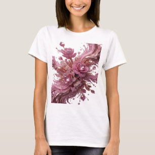 Striking Silber ABSTRACT ART Grafik T-Shirt