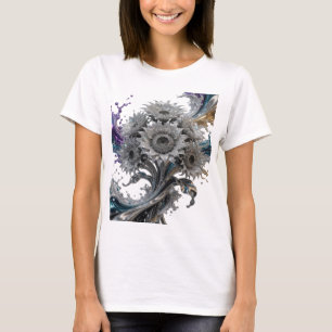 Striking Silver ABSTRACT ART Grafik T-Shirt v2