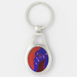 Strikingly Beautiful Creature Oval Metal Keychain Schlüsselanhänger