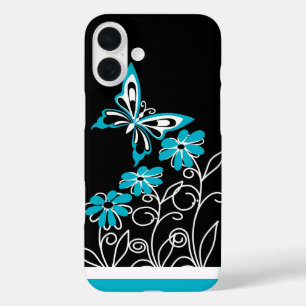 Strikter Aqua Blauer Schmetterling und Blume title_seo2