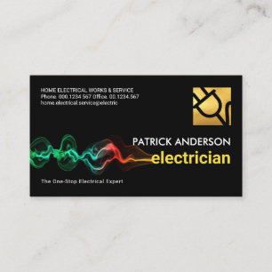 Strikter Electrician Lightning Power #ZazzleMade Visitenkarte
