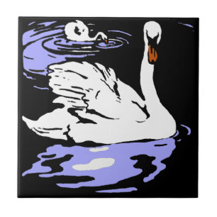 Strikter Viktorianischer Holzschnitt tierischer Un Fliese