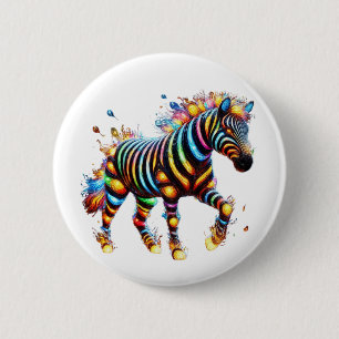 Strikter Zebra Charm Button