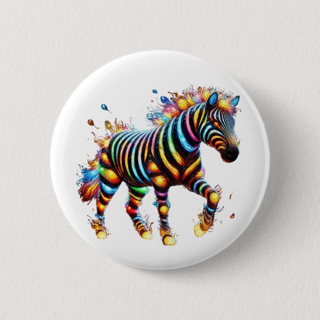 Strikter Zebra Charm Button (Vorderseite)