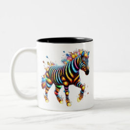 Strikter Zebra Charm Zweifarbige Tasse