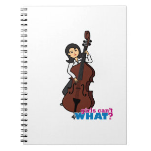 String Bass Player Girl - Medium Notizblock