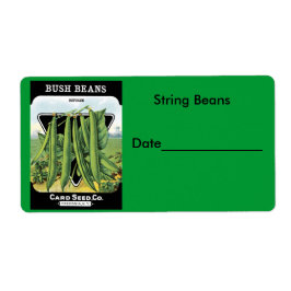 String Beans Canning/Freezing Labels