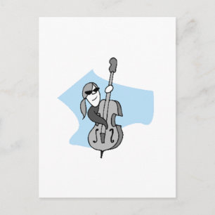 String-Instrumente, Double Bass Postkarte