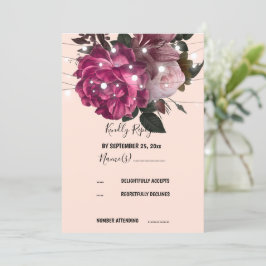 String light Burgundy Blume UAWG Einladung