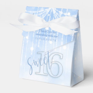 String Lights & Balloons Sweet 16 Lt. Blue ID473 Geschenkschachtel
