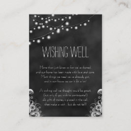 String Lights Black Chalkboard wünscht gut Begleitkarte