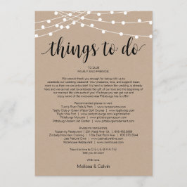 String Lights, Black, What to do, Itinerary Card Programm