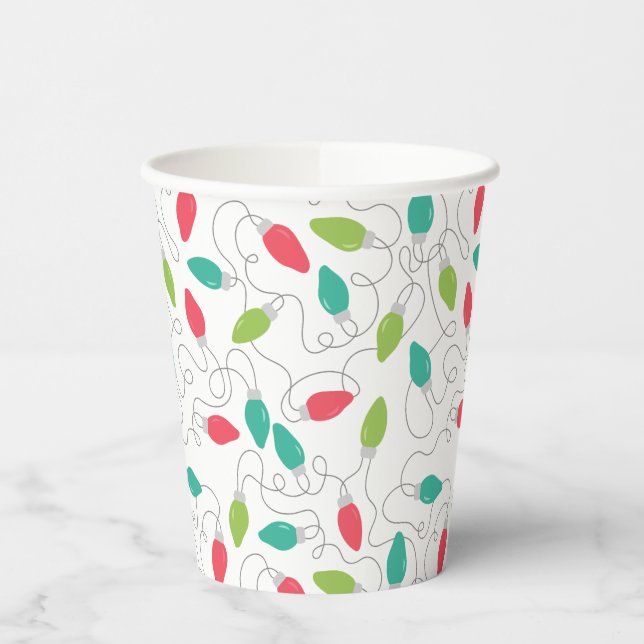 String Lights Christmas Paper Cups Pappbecher (Links)
