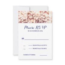 String lights glitz Hochzeit RSVP Karten