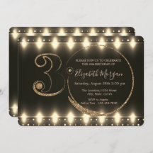 String Lights Gold Glitzer 30. Geburtstag