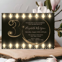 String Lights Gold Glitzer 30. Geburtstag