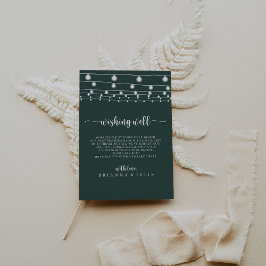 String Lights Grüne Hochzeit wünschend gut Begleitkarte