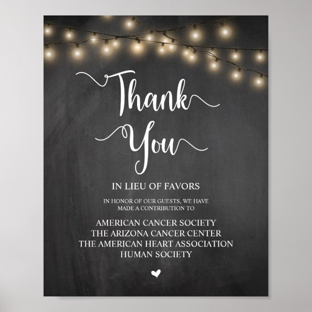 String Lights, Hochzeitsspende, Beitrag Poster (Vorne)