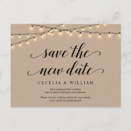 String Lights, Kraft, Rett des neuen Datums, Zurüc Postkarte