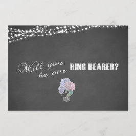 String Lights Mason Jar Chalkboard RING BEARER Einladung