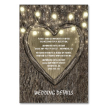 String Lights + Oak Tree Wedding Cards