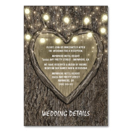 String Lights + Oak Tree Wedding Cards Tischnummer